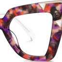 Zeelool Cat Eye Glasses for Women Frame with Non-prescription Clear Lens Pedley ZJGX581550 (Tortoise)