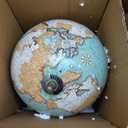 Deco 79 Marble Globe with Marble Base, 7" x 7" x 11", Teal