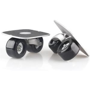 Black Portable Roller Road Drift Plate Skates Anti-Slip Board Aluminum Truck with PU Wheels with ABEC-7 608 Bearings