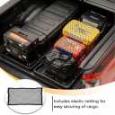 Truck Bed Slide Out Cargo Tray, 56" L x 42.9" W Size Slide-Out Truck Bed Organizer Tray for 5’+Long Beds, Sliding Truck Organizers and Storage Tray with Open Hooks & Elastic Cargo Net