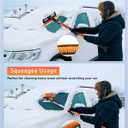 EcoNour 49" Extendable Squeegee Snow Brush and Ice Scraper for Car Windshield & Windows | 270 Telescopic Snow Broom with Pivoting Squeegee | Heavy Duty Car Snow Removal Tool for SUV, Truck & Car