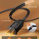 Brightown LED Outdoor String Light, 109 Feet Patio Lights with 52 Edison Shatterproof Bulbs(2 Spare), UL Listed Waterproof Outside Lights for Backyard Balcony Party Xmas Decor, E12 Base, Connectable (Black)