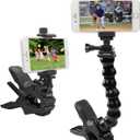 Suptig Phone Holder Desk Gooseneck Mount, Cell Phone Clamp Clip for Pole, Mount Stand, Compatible for iPhone 16 Plus iPhone 15 Pro 14 Plus Xs Max XR X 8 7 6 6s Plus and Other 4-7'' Device