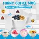 P-oops! Mothers Day Gifts, White Elephant Gifts for Adults, Toilet Coffee Mug, Mens Gift, Fruit Bowl, Funny Gag Gift (White)