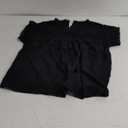 SweatyRocks Women's Casual Short Sleeve Summer Top Round Neck Lace Crochet Blouse Swiss Dots Blouse Tops (Medium, Black)