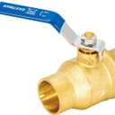 Eastman Heavy Duty Full Port Brass Ball Valve, 1-1/4 in Sweat x 1-1/4 in Sweat Connection, 20067LF