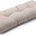 Sunrox The Gripper Non-Slip Tufted Bench Cushion for Indoor Furniture, Assembled in USA, Entryway Storage, Bay Window, Corner Nook or Piano Seat, 35 Inches, Solid Ivory