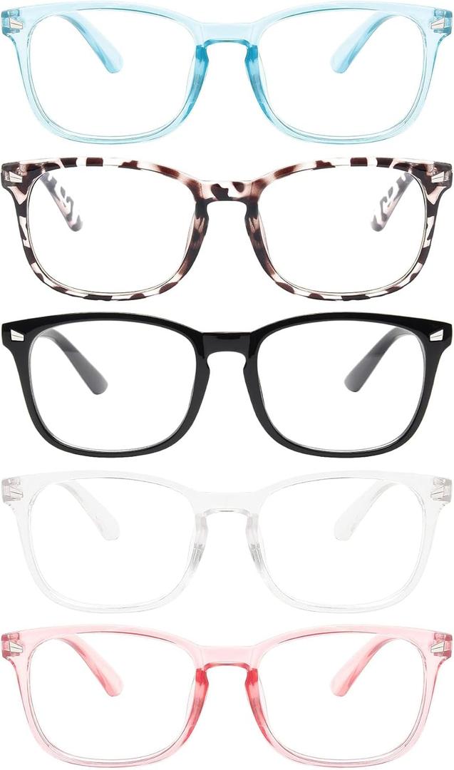 MIGSIR Blue Light Blocking Glasses for Computer Gaming, Fashion Fake Helps Reduce Screen Fatigue Eyeglasses for Women Men