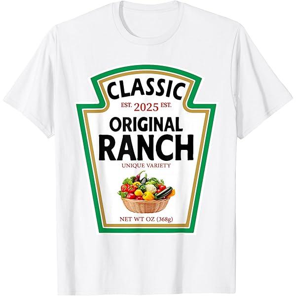 Ranch Sauce Green Salad Dressing Condiment DIY Halloween T-Shirt Size XL
