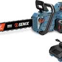 SENIX Cordless Chainsaw,60V 18" Battery Garden Tool
Brushless Electric Chain Saw, 4Ah Battery & Charger,Garden Tool for Pruning, Branch Trimming, Gifts