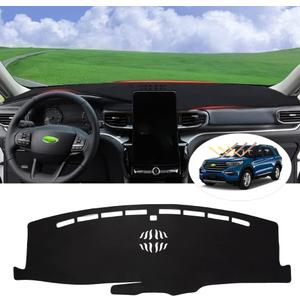 Autorder Dashboard Cover Mat for 2020-2024 2025 2026 Ford Explorer Accessories Dash Cover Flannel Dash Mat Sunshade Glare UV Rays Protector