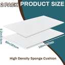 Frienda 2 Pack 100" x 80" x 0.2"Upholstery High Density Craft Sheets Cushion Foam Replacement Rectangle Cut to Size Cushion Chair Padding, Suitable for Shipping, Packing, Mailing, DIY, Cosplay (White)