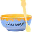 Silver Buffalo Winnie the Pooh Hunny Pot Boxed Ceramic Bowl with Color Change Spoon