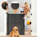 Retractable Baby Gate for Stairs, 48" Tall X 120" Wide Mesh Dog Gate Indoor, Child Gate for Doorways, Hallways, Deck, Indoor Outdoor Pet Baby Safety Essentials for Home, Black