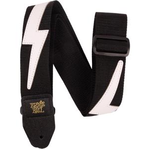 Ernie Ball Premium Guitar Strap/Bass Strap - White Lightning
