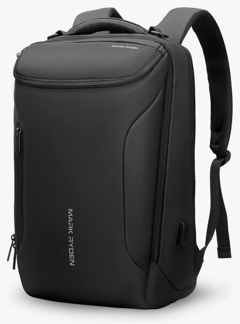 MARK RYDEN Business Backpack for Men, Waterproof High Tech Backpack with Sport Car Shape Design and USB Charging Port, Travel Laptop Backpack Fits 17.3 Inch Notebook