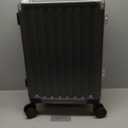 Carry On Luggage with Spinner Wheels, 8010S Aluminum Frame Zipperless Polycarbonate Hard Shell Suitcase (ZX-Core, Charcoal Metallic, 20 Inch)