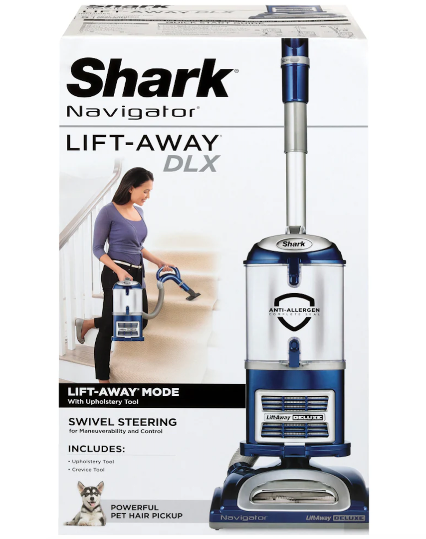 Shark NV360 Navigator Lift-Away Deluxe Upright Vacuum with Large Dust Cup Capacity, HEPA Filter, Swivel Steering, Upholstery Tool & Crevice Tool, Blue