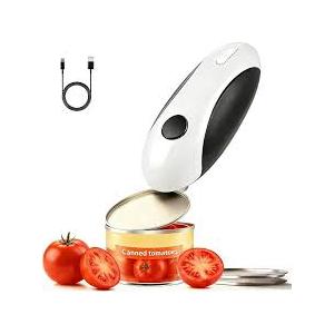ZEUSORA Electric Can Openers in 2026: Automatic Can Opener Electric with Rechargeable. The Can Opener Creates A Smooth Edge, Making It The Best Gift for Seniors And Kids. (White)