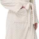 Yurhap Premium Robes for Women - Super Soft Cozy Fleece Womens Robe Plush Long Bathrobe S/M
