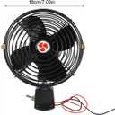 Aramox 12V RV Quiet Cooling Fan 2 Speed Switch Heavy Duty Metal Car Fan for Truck RV Car Boat Bus (6 inch)