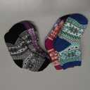 LANLEO 6 Pairs Children's Winter Thick Warm Soft Cute Animal Crew Wool Socks For Kids Boys Girls Snowflake, 1-3 Year Old