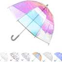 Totes Kids Pinch Proof Bubble Umbrella with Enhanced Visibility, 38" Canopy