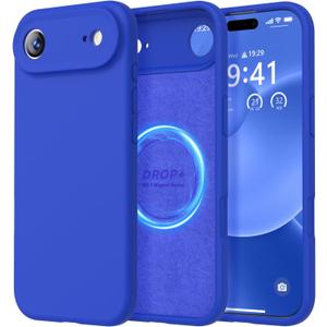 LOVE 3000 Designed for iPhone Air Case, Premium Silicone [Compatible with Magsafe][Soft Anti-Scratch Microfiber Lining] Shockproof Protective Phone Case for Men Women 6.5", Klein Blue
