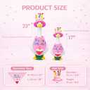 Porch Goose Birthday Outfit for 23" Lawn Goose Statue | with Hat and Scarf, Happy Birthday Goose Outfit Costume Porch Goose Outfits Yard Geese Outfits (Pink)