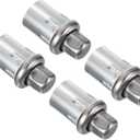 uxcell Adjustable Table Legs, 3.6" Stainless Steel Feet Fit for 1-1/2" O.D Tubing, Set of 4