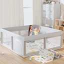 50 x 50 inch Baby Playpen with Mat Small Playpen for Babies and Toddlers Baby Fence Playards