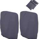 Uranshin Outdoor Folding Chair Covers 2PCS, Zero Gravity Chair Cover 28" W x 13" D x 43" H, Waterproof 210D Oxford Funiture Cover with Storage Bag, Patio Chair Cover for All Weather (Dark Grey)