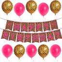 Leopard Party Decorations Set, Cheetah Happy Birthday Banner, Cheetah Theme Balloons, Leopard Wild Birthday