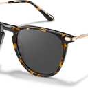 CARFIA Retro Lightweight Polarized Sunglasses for Women UV Protection, Square Ladies Sunnies Outdoor Driving Eyewears CA32R (1. Tortoise Frame Grey Lens)