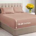 Extra Deep Pocket Queen Sheets - 4 Piece Breathable & Cooling Bed Sheets - Hotel Luxury Bed Sheet Set - Soft, Wrinkle Free & Comfy - Easily Fits Extra Deep Mattresses - Deep Pocket Mauve Sheets Set