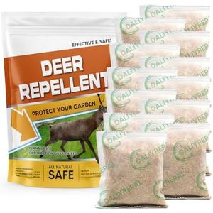 2 Pcs fcesiweg Deer Repellent for Plants, Rabbit Repellent Outdoor, Deer Away Repellent Outdoor, Rabbit Deterrent, Deer Deterrent for Trees, Deer Repellant Yard 12P