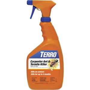 TERRO Ready to Use Carpenter Ant & Termite Killer - Indoor Carpenter Ant Killer, Termite Killer Spray - Do It Yourself Termite Treatment - T1100-6, 32 oz spray bottle