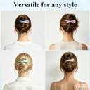 Large Flat Hair Clips for Women, French Claw Clips for Thick Hair | Strong Hold Hair Clips for Styling, Driving, Daily Wear | White, Pink, Purple, Green