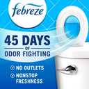 Febreze Bathroom Air Freshener, Odor-Fighting, Plug In Alternative, Air Fresheners for Small Spaces in Home, Bathroom, Kitchen, & Closet, Pet & Litter Box Odor Fighter, Refresh & Energize Scent, 4ct
