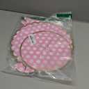 Honeydak 3 Tier Pink Polka Dot Party Cupcake Stand Decorations Pink and White Dots Theme Cupcake Holder Decorations Dessert Tower for Mouse Party Birthday Supplies