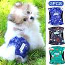 Paw Legend Washable Dogs Diapers Male Dog Belly Bands for Male Dogs Diapers Reusable Puppy & Doggie Diapers Male (3 Pack, Large)