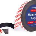 10 Feet x1/2 in Magnetic Tape Strips Roll with Adhesive Backing, Flexible Sticky Magnet Tape for Lightweight Craft DIY Projects, Whiteboards and Fridge Organization (0.06" Thick)