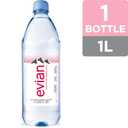 Evian Natural Spring Water, 1 L bottle (33.8 Fl Oz (Pack of 5))