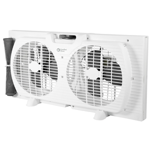 COMFORT ZONE Reversible Twin Window Fan with 3-Speeds & Expandable Width