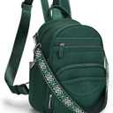 SYTRAH Small Backpack Purse for Women, Mini Backpack Vegan Leather with RFID Blocking & Tablet Pocket, Cute Shoulder Handbag for Travel, School & Work Green