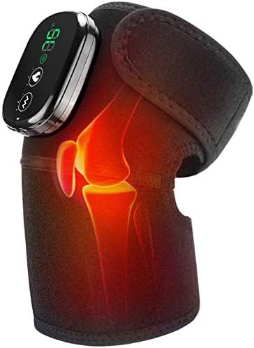 MOAJAZA Knee Massager with Heat and Vibration, Heating Pad for Knee Shoulder Elbow, Heated Knee Brace for Arthritis with Massage