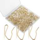 120 Pack Drapery Hooks Pins for Curtains, Metal Curtain Hooks Pins for Drapes Pinch Pleat Hooks with Clear Box 1.2 Inch for Window Curtain, Door Curtain and Shower Curtain (Gold)