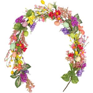 Briful 5.17ft Floral Garland, Artificial Floral Vine Garland Decoration, Centrepiece Table Decor, Indoor Outdoor Fireplace Mantel Front Door Table Staircase (Orange)