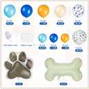 Gejoy 118 Pcs Blue Birthday Party Supplies Dog Theme Balloon Arch Puppy Bone Paw Ballon Blue Theme Happy Birthday Party Decorations Balloons Garland Kit(Cute Color)