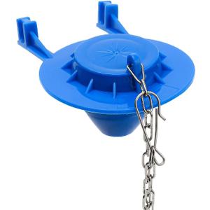 1 Packs Universal Toilet Flapper Replacement Kit: 2 Inch Toilet Tank Flapper Designed for American Standard Kohler Toto Gerber Tank Water Saving Rubber Flush Valve Flapper with Stainless Chain Blue